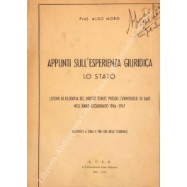 Appunti sull'esperienza giuridica Appunti sull'esperienza giuridica