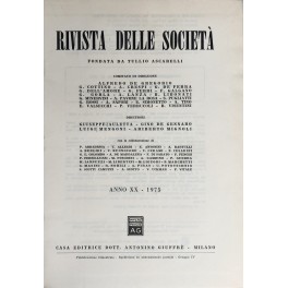Rivista delle società. Fondata da Tullio Ascarelli. Anno 20° - 1975 Rivista delle società. Fondata da Tullio Ascarelli. Anno 20° - 1975