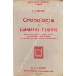 Cronologia e calendario perpetuo Cronologia e calendario perpetuo