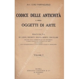 Codice delle antichità e degli oggetti di arte Codice delle antichità e degli oggetti di arte