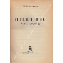 La giustizia indigena nelle colonie