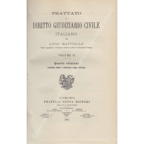 Trattato di diritto giudiziario civile italiano Trattato di diritto giudiziario civile italiano