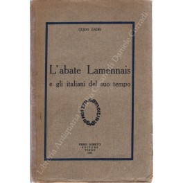L'abate Lamennais e gli italiani del suo tempo