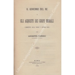 Il governo del Re e gli acquisti dei corpi morali