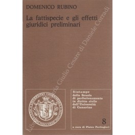 La fattispecie e gli effetti giuridici preliminari