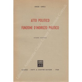 Atto politico e funzione d'indirizzo politico