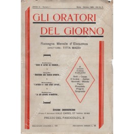 Gli oratori del giorno. Rassegna mensile d'eloquenza. Anno IX - Numero 1. Gennaio 1935