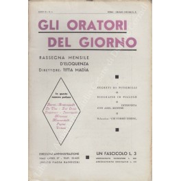 Gli oratori del giorno. Rassegna mensile d'eloquenza. Anno IX - Numero 6. Giugno 1935