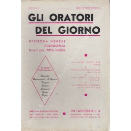 Gli oratori del giorno. Rassegna mensile d'eloquenza. Anno IX - Numero 9. Settembre 1935