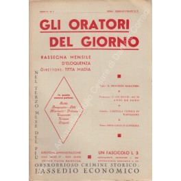 Gli oratori del giorno. Rassegna mensile d'eloquenza. Anno VIII - Numero 2. Febbraio 1934. 