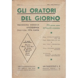 Gli oratori del giorno. Rassegna mensile d'eloquenza. Anno VIII - Numero 2. Febbraio 1934. 