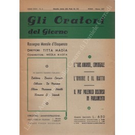 Gli oratori del giorno. Rassegna mensile d'eloquenza. Anno XXXV - Numero 3. Marzo 1967