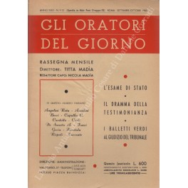 Gli oratori del giorno. Rassegna mensile d'eloquenza. Anno XXXII - Numero 9-10. Settembre-Ottobre 1963