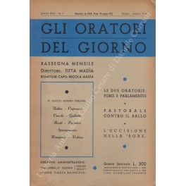 Gli oratori del giorno. Rassegna mensile d'eloquenza. Anno VIII - Numero 2. Febbraio 1934. 