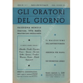 Gli oratori del giorno. Rassegna mensile d'eloquenza. Anno VIII - Numero 2. Febbraio 1934. 