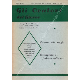 Gli oratori del giorno. Rassegna mensile d'eloquenza. Anno LII - Numero 1. Gennaio 1984