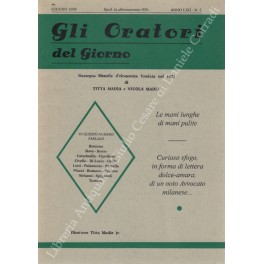 Gli oratori del giorno. Rassegna mensile d'eloquenza. Anno VIII - Numero 2. Febbraio 1934. 