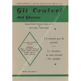 Gli oratori del giorno. Rassegna mensile d'eloquenza. Anno LIX - Numero 8-9. Agosto-Settembre 1991