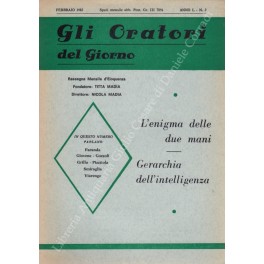 Gli oratori del giorno. Rassegna mensile d'eloquenza. Anno L - Numero 2. Febbraio 1982