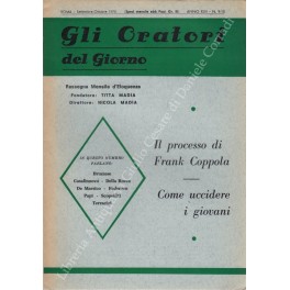 Gli oratori del giorno. Rassegna mensile d'eloquenza. Anno XLIII - Numero 9-10. Settembre-Ottobre 1975