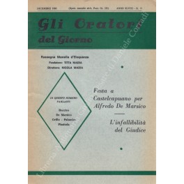 Gli oratori del giorno. Rassegna mensile d'eloquenza. Anno XLVIII - Numero 12. Dicembre 1980