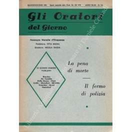 Gli oratori del giorno. Rassegna mensile d'eloquenza. Anno XLIX - Numero 5-6. Maggio-Giugno 1981