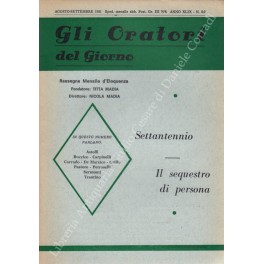 Gli oratori del giorno. Rassegna mensile d'eloquenza. Anno XLIX - Numero 8-9. Agosto-Settembre 1981