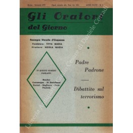 Gli oratori del giorno. Rassegna mensile d'eloquenza. Anno XLVII - Numero 1. Gennaio 1979