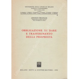 Obbligazione di dare e trasferimento della proprietà