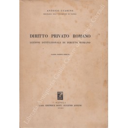 Diritto privato romano. Lezioni istituzionali di diritto romano