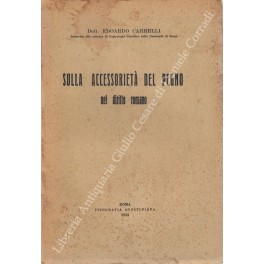 Sulla accessorietà del pegno nel diritto romano