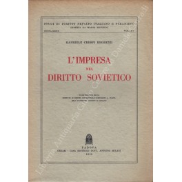 L'impresa nel diritto sovietico L'impresa nel diritto sovietico
