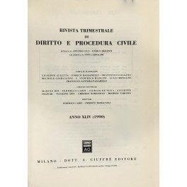Rivista trimestrale di diritto e procedura civile Rivista trimestrale di diritto e procedura civile