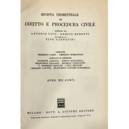 Rivista trimestrale di diritto e procedura civile Rivista trimestrale di diritto e procedura civile
