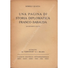 Una pagina di storia diplomatica franco-sabauda Una pagina di storia diplomatica franco-sabauda