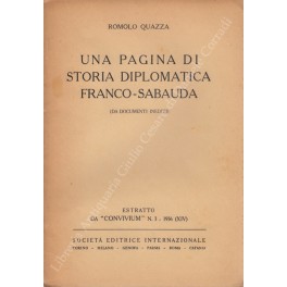 Una pagina di storia diplomatica franco-sabauda