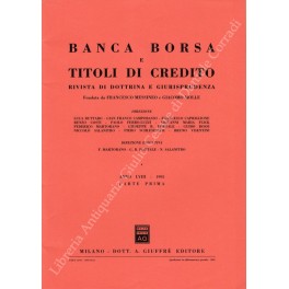 Banca borsa e titoli di credito. Rivista di Dottrina e Giurisprudenza