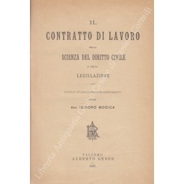 Il contratto di lavoro nella scienza del diritto civile e nella legislazione