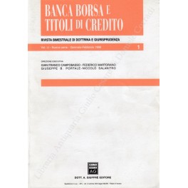 Banca borsa e titoli di credito. Rivista di Dottrina e Giurisprudenza Banca borsa e titoli di credito. Rivista di Dottrina e Giurisprudenza
