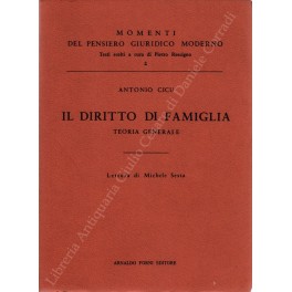 Il diritto di famiglia. Teoria generale Il diritto di famiglia. Teoria generale