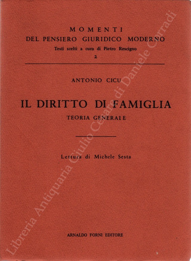 Il diritto di famiglia. Teoria generale. Lettura di Michele Sesta