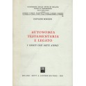 Autonomia testamentaria e legato