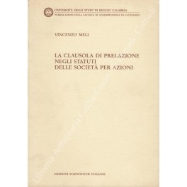La clausola di prelazione negli statuti delle società per azioni