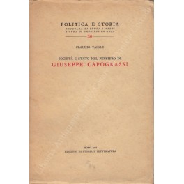 Società e Stato nel pensiero di Giuseppe Capograssi