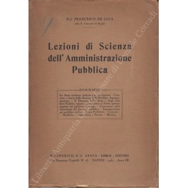 Lezioni di scienza dell'amministrazione pubblica