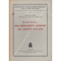 Rilevanza dell'ordinamento canonico nel diritto italiano
