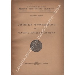 L'indirizzo fenomenologico nella filosofia sociale e giuridica