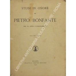 Studi in onore di Pietro Bonfante nel XL anno d'insegnamento