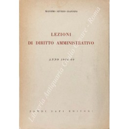 Lezioni di diritto amministrativo. Anno 1959-60