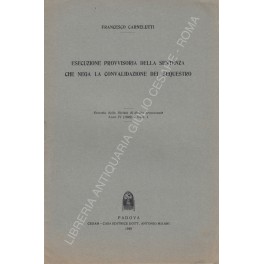 Esecuzione provvisoria Esecuzione provvisoria